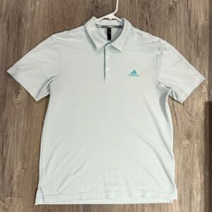 Adidas Polo with Mint Green Stripes